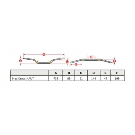 PRO TAPER Offroad enduro motorcycle high handlebar SEVEN HEIGHT SCHOOLBOY 1081617002