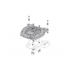 SW-MOTECH Placa adaptadora para portaequipajes de baúl QUICK-LOCK GIVI/KAPPA MONOKEY GPT00152405