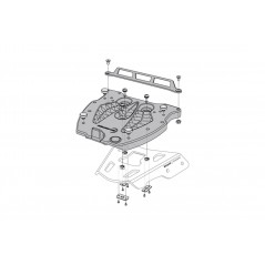 SW-MOTECH Placa adaptadora para portaequipajes de baúl QUICK-LOCK GIVI/KAPPA MONOLOCK GPT00152406