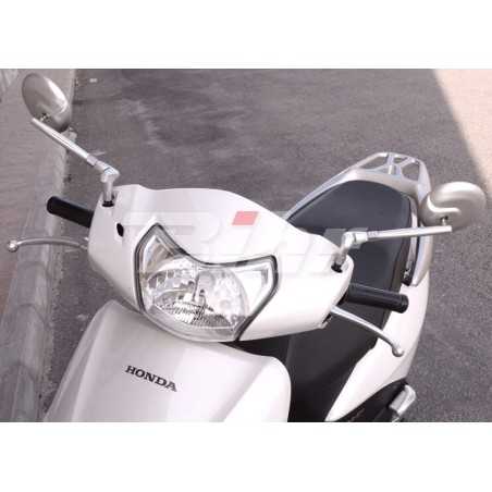 Mirror, rearview, handlebar, 102mm, grey, left or right