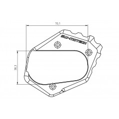 SW-MOTECH Extension para caballete lateral de moto STS0710210400/B