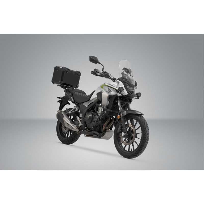 SW-MOTECH Aluminum motorcycle trunk + luggage rack + padlocks TRAX ADV - STREET-RACK TRAX ADV - STREET-RACK GPT01373700VAR