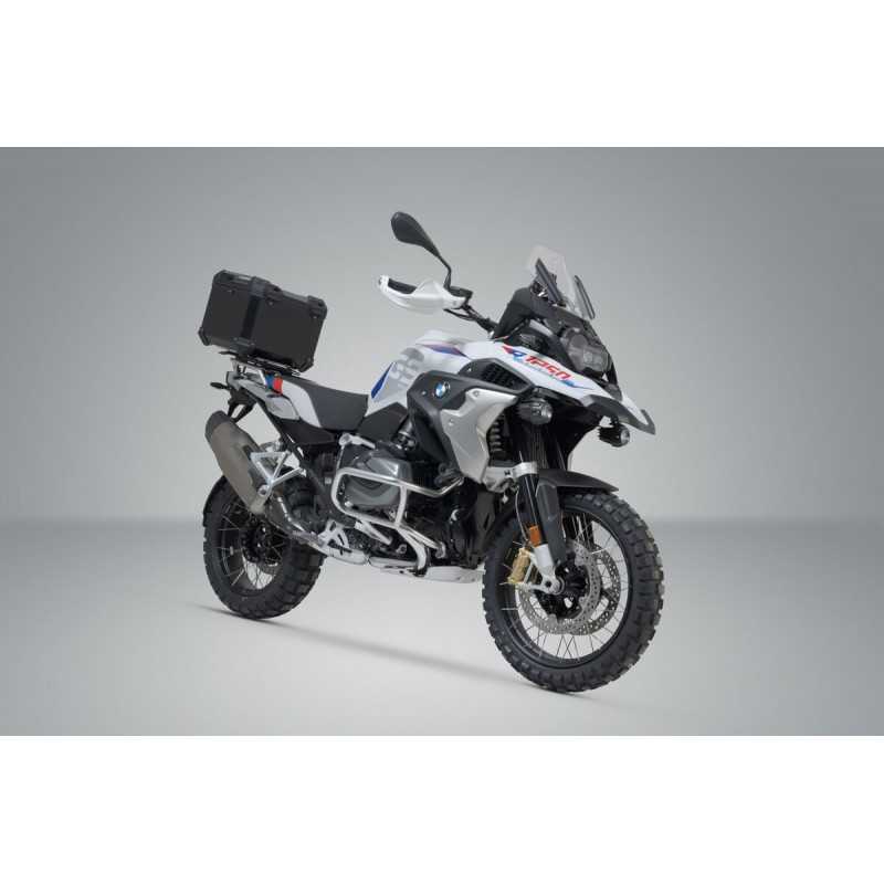 SW-MOTECH Aluminum motorcycle trunk + luggage rack with Rallye seat + padlocks TRAX ADV - ADVENTURE-RACK TRAX ADV - ADVENTURE-RA
