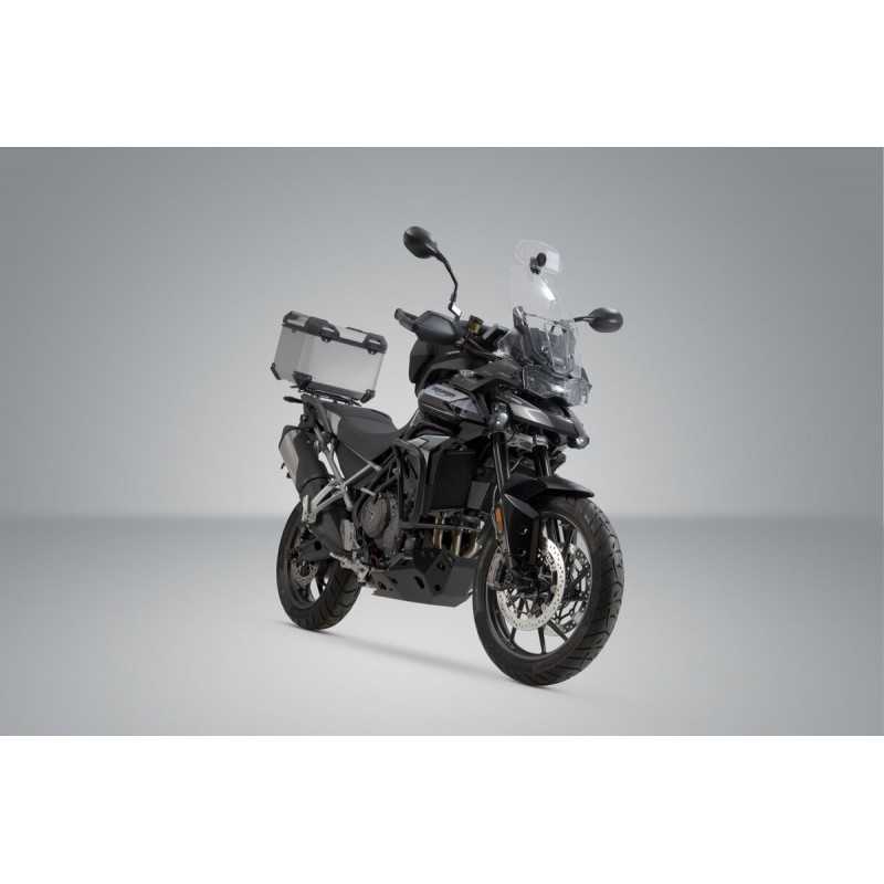 SW-MOTECH Aluminum motorcycle trunk + luggage rack + padlocks TRAX ADV - ADVENTURE-RACK TRAX ADV - ADVENTURE-RACK GPT11953700VAR