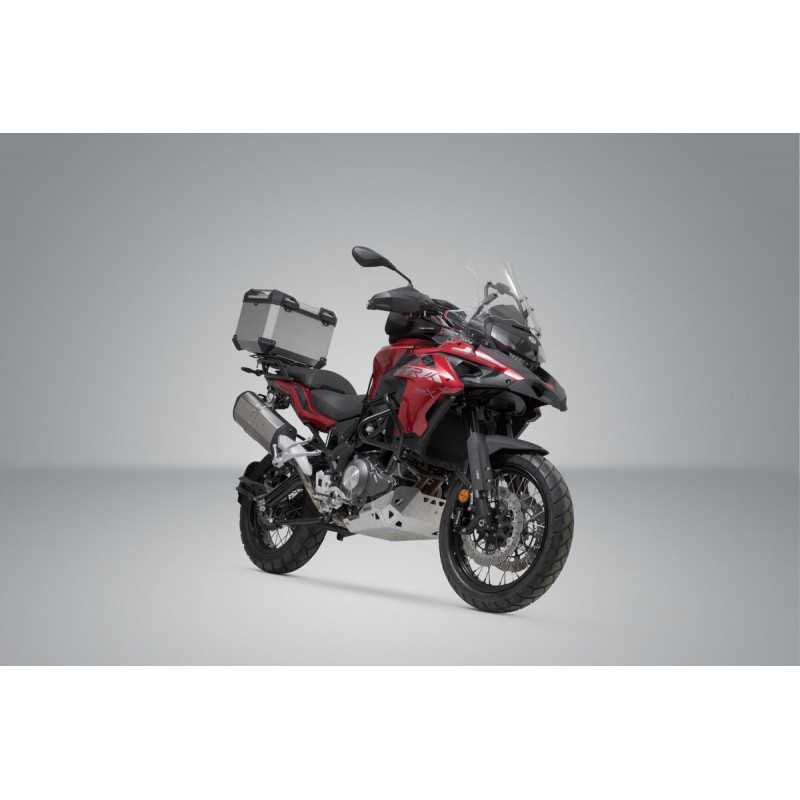 SW-MOTECH Aluminum motorcycle trunk + luggage rack + padlocks TRAX ADV - ADVENTURE-RACK TRAX ADV - ADVENTURE-RACK GPT198067001VA