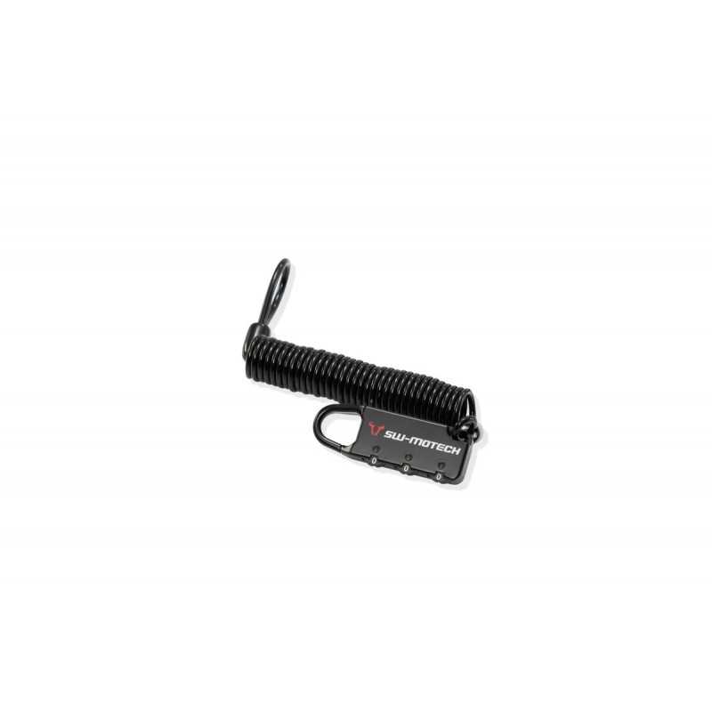 SW-MOTECH Cable with padlock for motorcycle case 180 CM 180 CM BCLOC0000210100