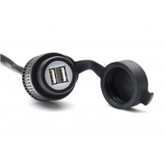 SW-MOTECH Conector doble usb con cable 2.000 MA 12 V EMA0010711300