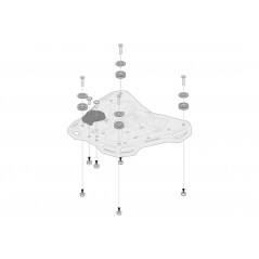 SW-MOTECH Kit adaptadores para portaequipajes ADVENTURE-RACK TRAX ADV/ION/EVO GPT0015235100B
