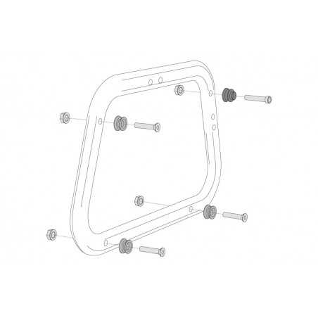 SW-MOTECH Kit adaptadores para soporte lateral EVO AERO ABS KFT0015222500B