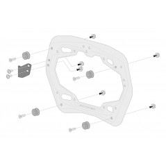 SW-MOTECH Side stand adapter kit PRO TRAX NANUK PRO TRAX NANUK KFT0015235100
