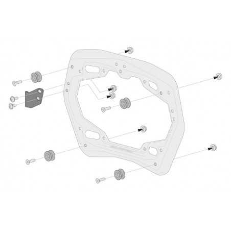 SW-MOTECH Side stand adapter kit PRO TRAX NANUK PRO TRAX NANUK KFT0015235100