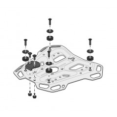 SW-MOTECH Adapter plate for luggage rack ADVENTURE-RACK ADVENTURE-RACK GPT2299519000B