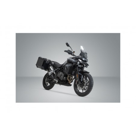 SW-MOTECH Sistema de maletas laterales con herraje TRAX ADV + AKRAPOVIC 45/37 LITROS EN ALUMINIO KFT.11.953.72002/B