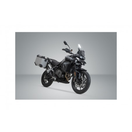 SW-MOTECH Sistema de maletas laterales con herraje TRAX ADV + AKRAPOVIC 45/37 LITROS EN ALUMINIO KFT.11.953.72002/S