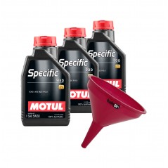 TUDETIC - Kit of 3x Motor Oil + Specific Funnel FORD 913D 5W30 1L KT-11
