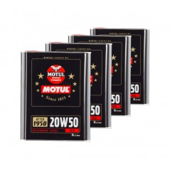 TUDETIC - Kit 4x Aceite lubricante para motor 20W50 MOTUL CLASSIC 2L KT-23