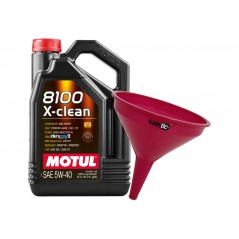 TUDETIC Engine oil + Funnel 8100 X-CLEAN C3 5W40 5L KT-24