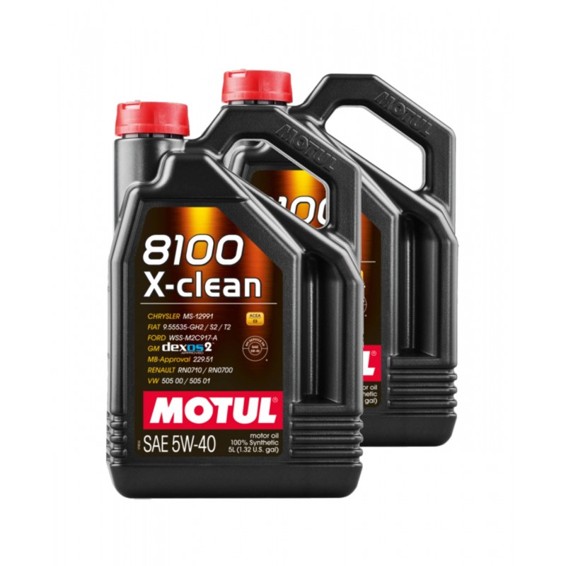 TUDETIC 2x Engine oil 8100 X-CLEAN C3 5W40 5L KT-26
