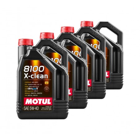 TUDETIC 4x Engine Oil Kit 8100 X-CLEAN C3 5W40 5L KT-30
