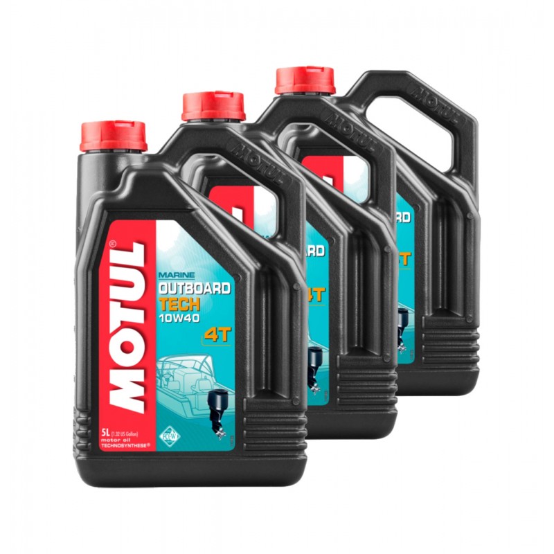TUDETIC 3x Aceite de motor TECH 4T 10W40 5L KT-45