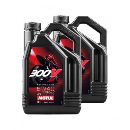 TUDETIC 2x Engine oil 4T 300V FL ROAD RACING 5W40 4L KT-61