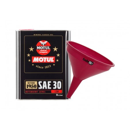 TUDETIC Aceite de motor + Embudo SAE 30 (CLASSIC) 2L KT-66