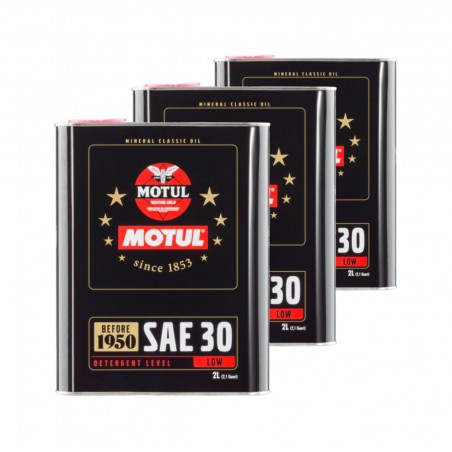 TUDETIC Kit of 3x SAE 30 Motor Oil (Classic) 2L KT-70