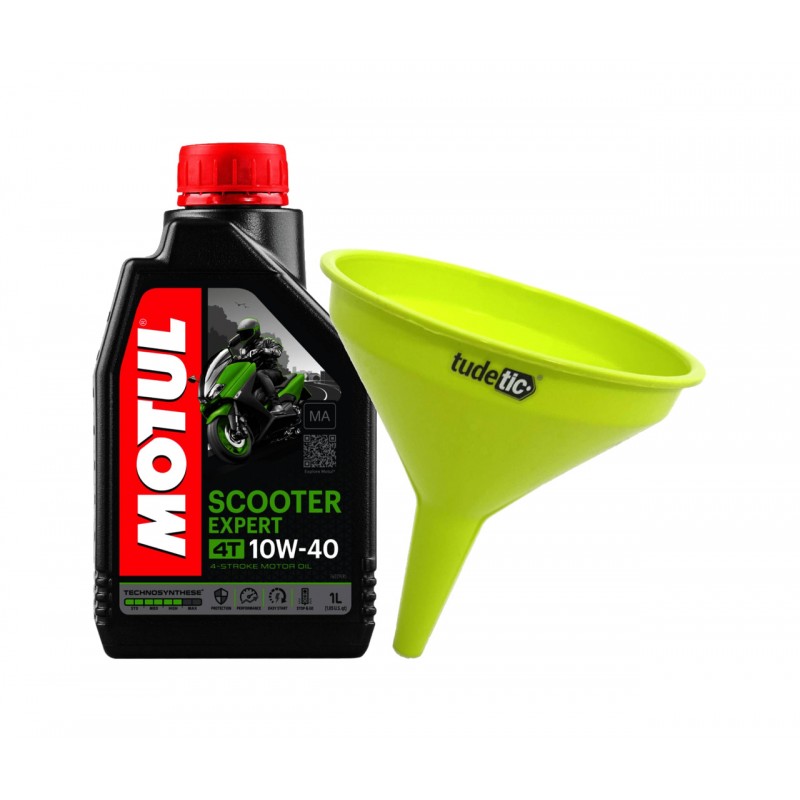 TUDETIC Engine oil + Funnel 4T SCOOTER EXPERT 10W40 1L KT-80