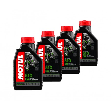 TUDETIC Kit of 4x 510 2T 1L Motor Oil for High Performance Motorcycles KT-91