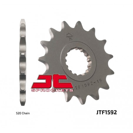 JT SPROCKETS Piñón delantero estándar de acero 1592 P-520 1077291001