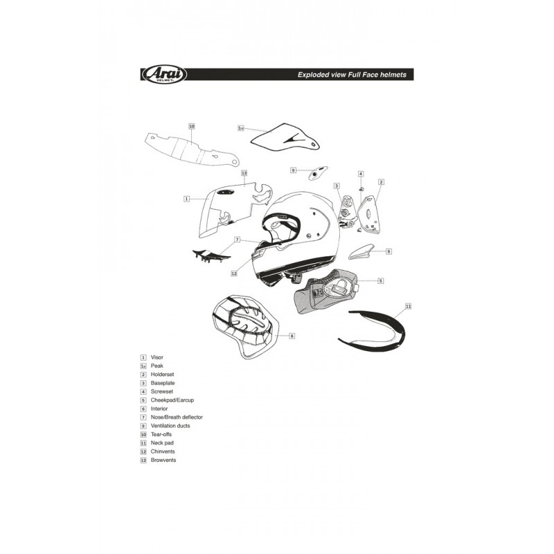 ARAI Helmet spare parts 8006299002