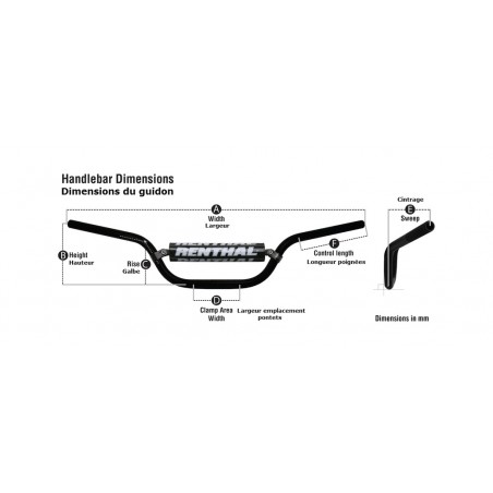 RENTHAL Handlebar without central bar with blood sausage 745 1081442002