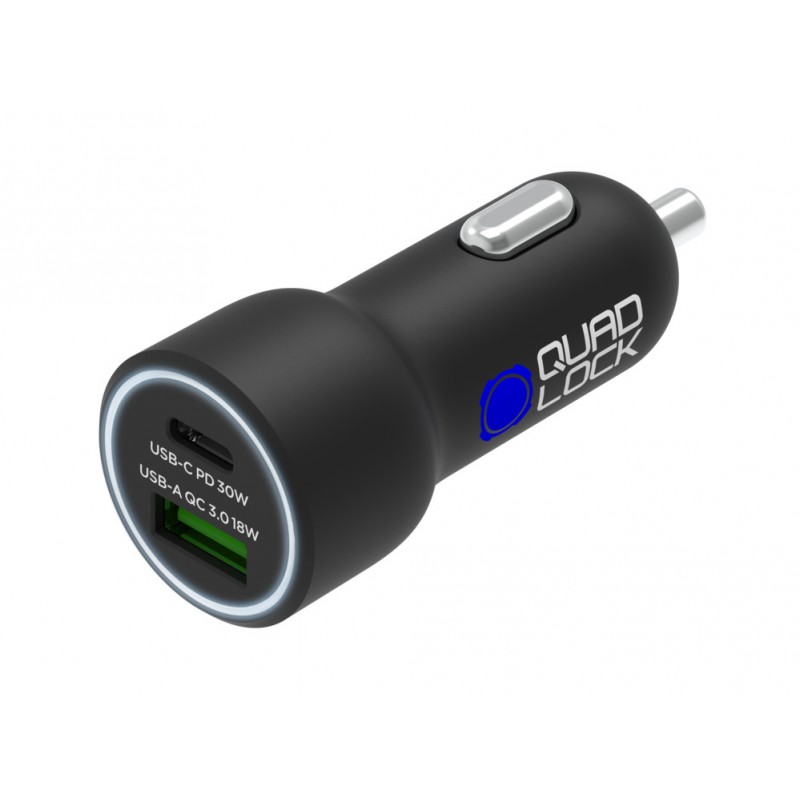 QUAD LOCK dual usb cigarette lighter charger (C+A) 48W 1122431
