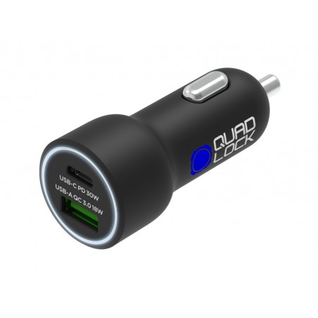QUAD LOCK Cargador de mechero con doble usb (C+A) 48W 1122431