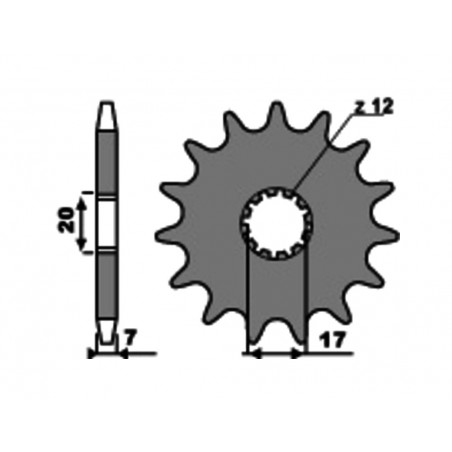 PBR Standard steel front sprocket 2064 - 428 1108862002