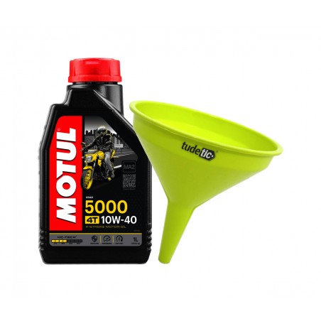 TUDETIC Engine oil + Funnel 5000 10W40 4T 1L KT-142