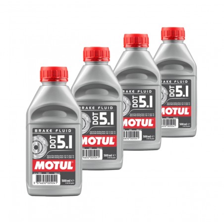 TUDETIC Kit of 4x brake fluid DOT 5.1 0.5L 500ML KT-162