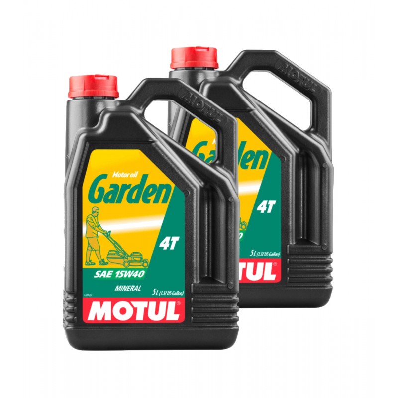 TUDETIC Kit de 2x aceite motor GARDEN 4T 15W40 2L KT-165