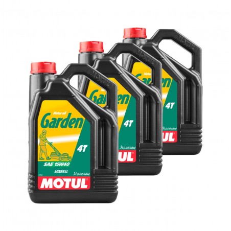 TUDETIC - 3x Motor Oil Kit GARDEN 4T 15W40 2L KT-167