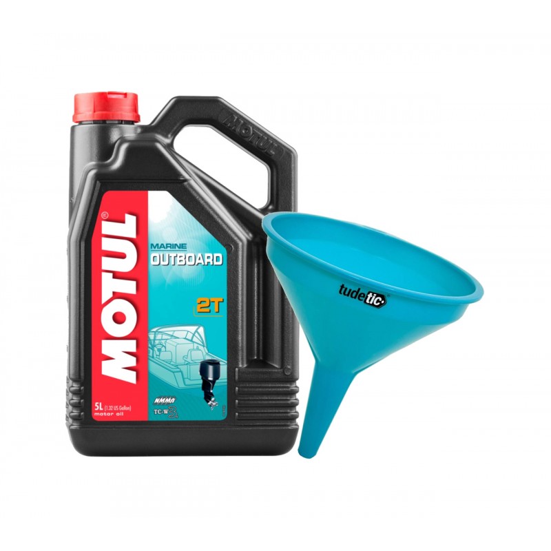 TUDETIC Nautical engine oil kit + funnel OUTBOARD 2T 5L KT-177
