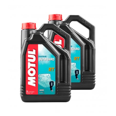 TUDETIC Kit of 2x Nautical Engine Oil OUTBOARD 2T 5L KT-179