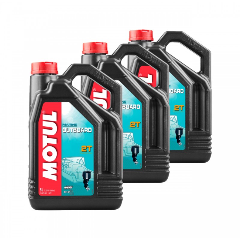 TUDETIC - Kit de 3x Aceite Motor Náutico OUTBOARD 2T 5L KT-181