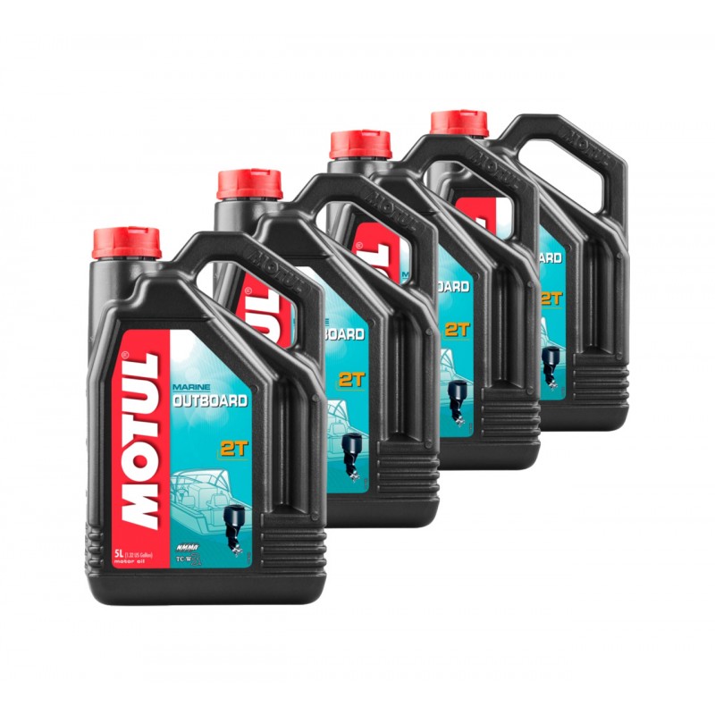 TUDETIC - 4x Aceite de motor náutico OUTBOARD 2T 5L KT-183