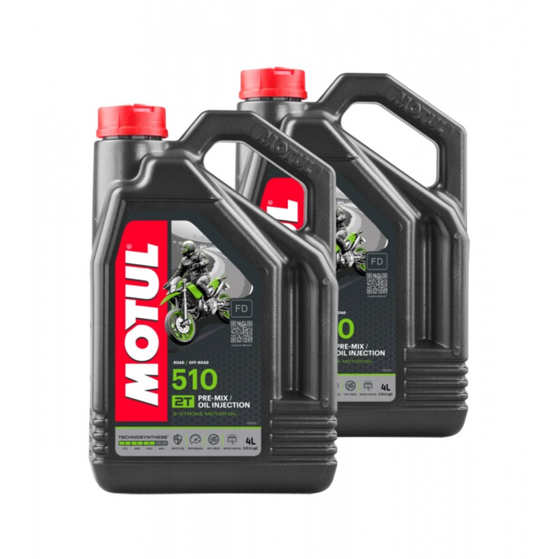 TUDETIC Kit de 2x aceite motor 510 2T 4L KT-198