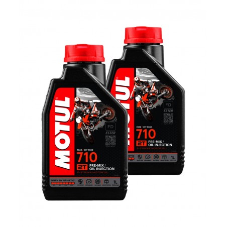 TUDETIC - 2x Motor Oil Kit 710 2T 1L KT-204