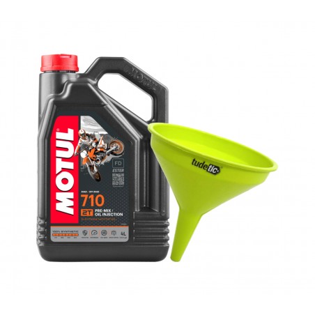 TUDETIC Kit Aceite de Motor + Embudo 710 2T 4L KT-211