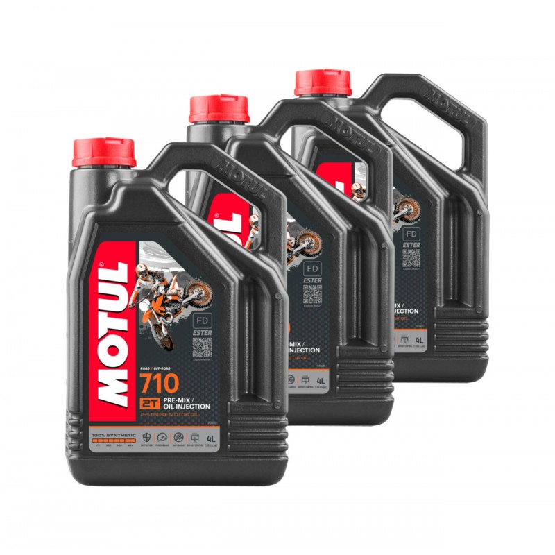 TUDETIC Kit de 3x Aceite Motor 710 2T 4L KT-215