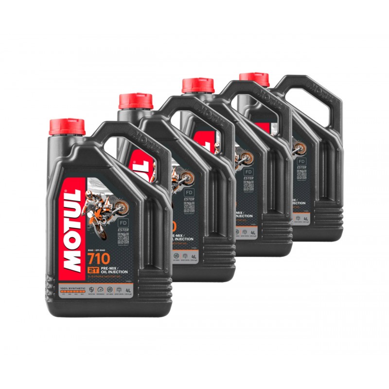 TUDETIC - Kit de 4x aceite motor 710 2T 4L KT-217