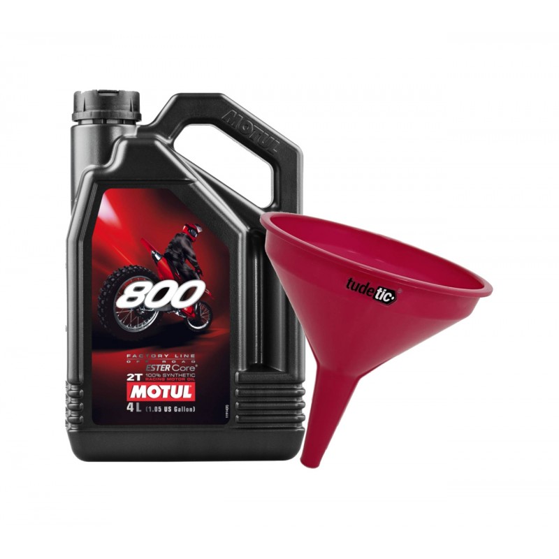 TUDETIC Kit Aceite de Motor + Embudo 800 2T FL OFF ROAD 4L KT-218
