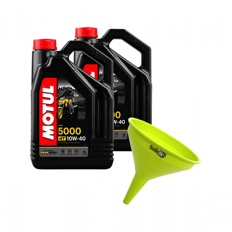 TUDETIC - Kit of 2x Motor Oil + Funnel 4T 4L KT-226